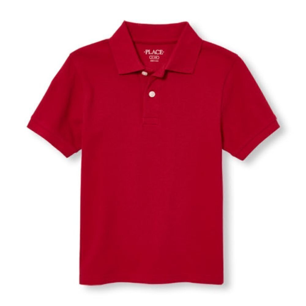 NEW BUNDLE of 5 - Children's Place Polo Shirt XL 14 Red New Short Sleeve Uniform